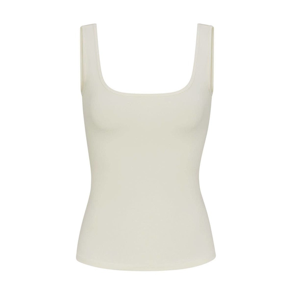 Skims Cotton Jersey Tank in Bone